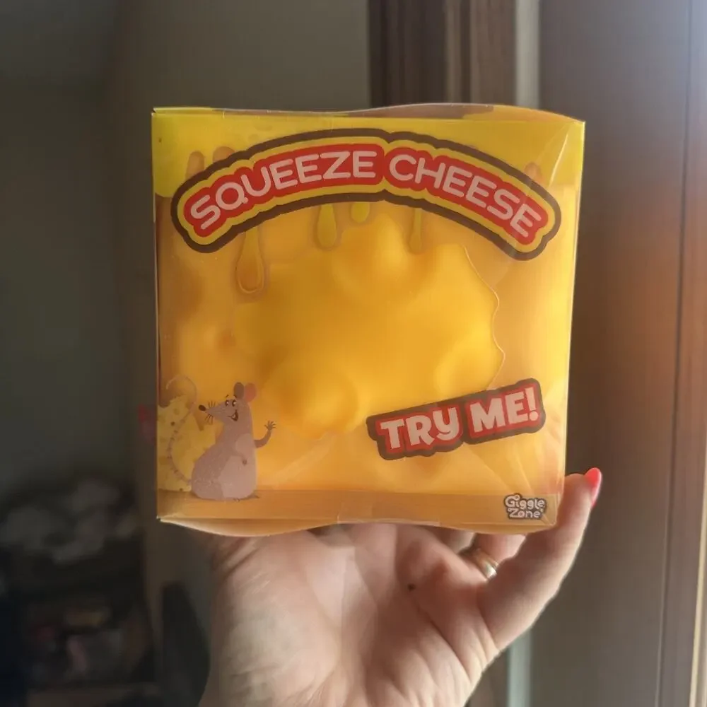 Sunny Days Giggle Zone Large Squeeze Cheese Block Squishy Sensory Fidget Stress